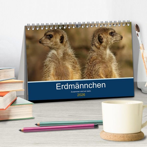 Produktbild: Erdm&auml;nnchen - Zusammen sind wir stark (Tischkalender 2026 DIN A5 quer), CALVENDO Monatskalender