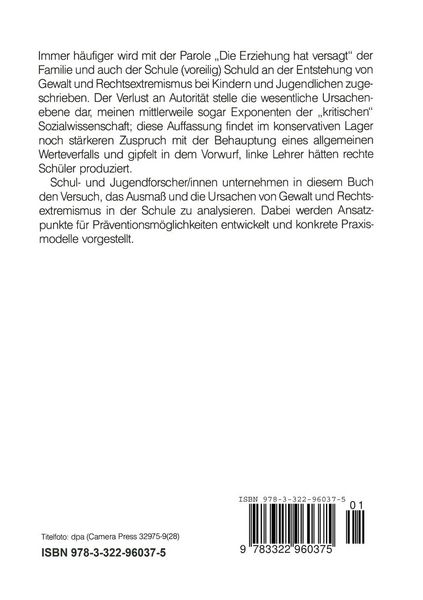 Produktbild: Schule, Gewalt und Rechtsextremismus