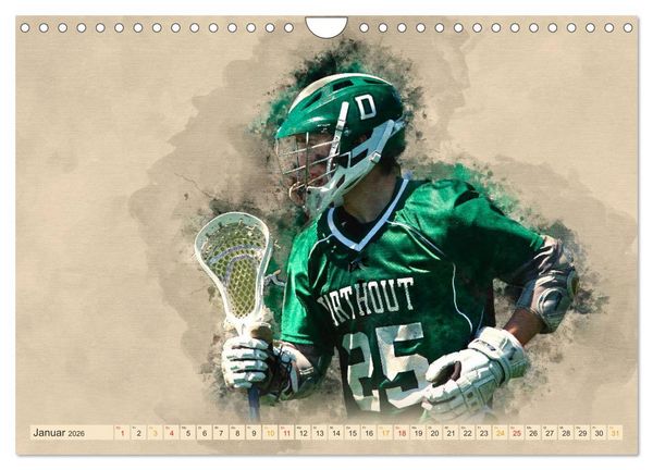 Produktbild: Ich liebe Lacrosse (Wandkalender 2026 DIN A4 quer), CALVENDO Monatskalender