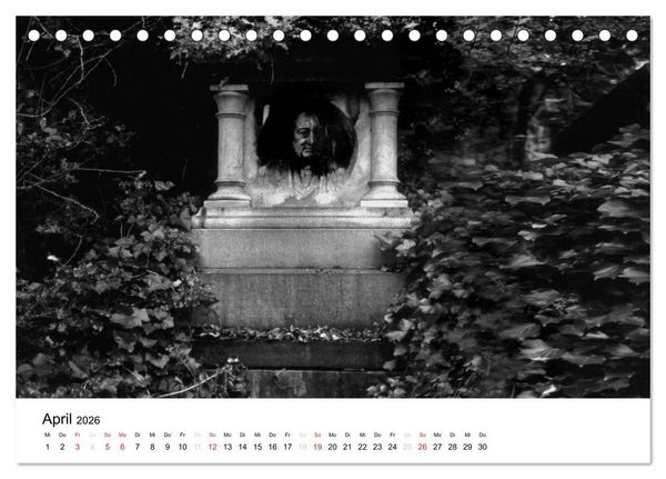 Produktbild: Highgate Cemetery London (Tischkalender 2026 DIN A5 quer), CALVENDO Monatskalender