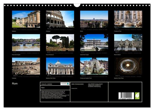 Produktbild: Rom (Wandkalender 2027 DIN A3 quer), CALVENDO Monatskalender