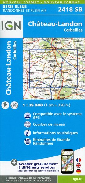 Château-Landon Corbeilles 1:25 000, Karte von Collectif Ign, IGN Frankreich, 9782758545057