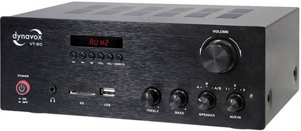 Produktbild: Dynavox VT-80 Stereo-Verst&auml;rker 2 x 160W Schwarz Bluetooth&reg;, USB