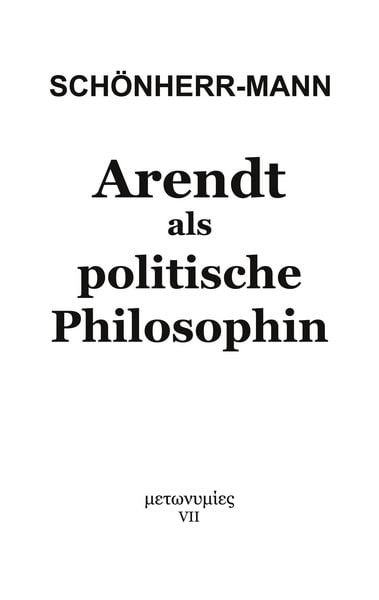 Produktbild: Arendt als politische Philosophin