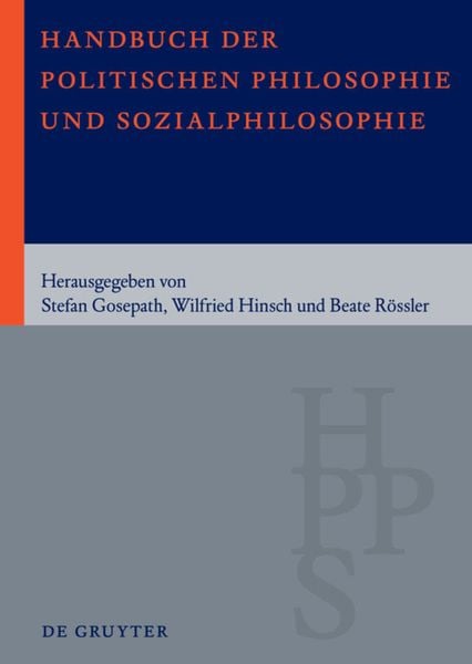 Produktbild: Handbuch der Politischen Philosophie und Sozialphilosophie