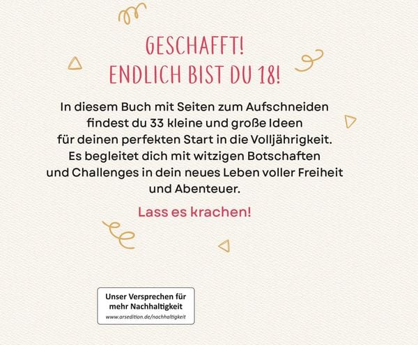 Produktbild: Endlich 18! Yay! Alles, was du ab jetzt tun darfst