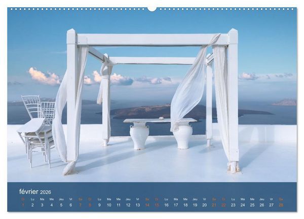 Produktbild: Santorin - La Magie des Cyclades (Calendrier mural 2026 DIN A2 vertical) calendrier de bureau