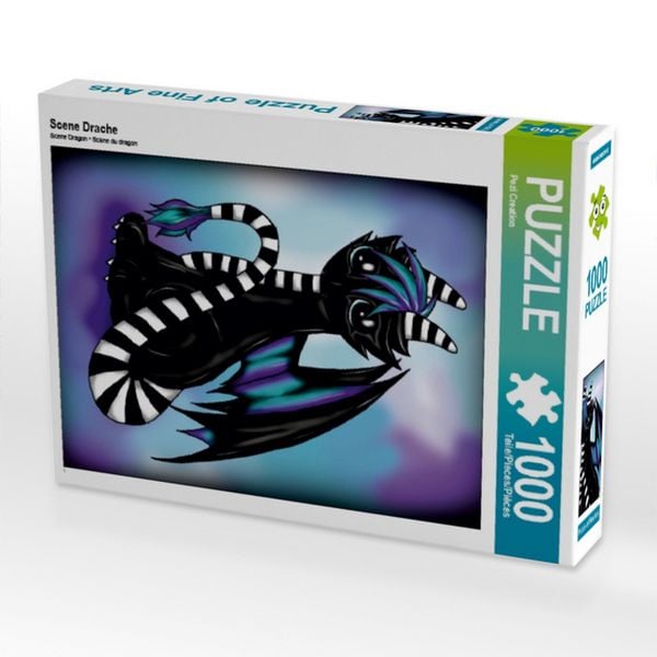 CALVENDO Puzzle Scene Drache | 1000 Teile Lege-Größe 64x48cm Foto-Puzzle für glückliche Stunden