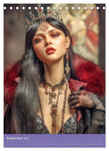 Produktbild: Sinnliche Vampirfrauen - Gef&auml;hrlich verf&uuml;hrerisch (Tischkalender 2027 DIN A5 hoch), CALVENDO Monatskalender
