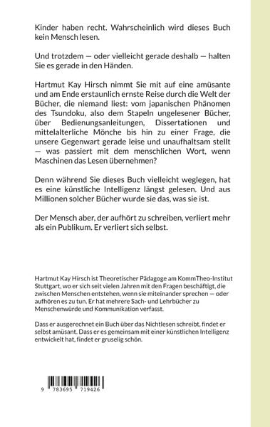 Produktbild: Noch ein Buch, das kein Mensch lesen wird