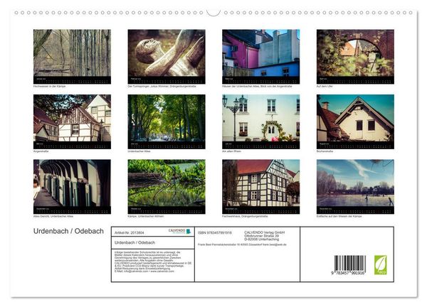Produktbild: Urdenbach / Odebach (hochwertiger Premium Wandkalender 2026 DIN A2 quer), Kunstdruck in Hochglanz