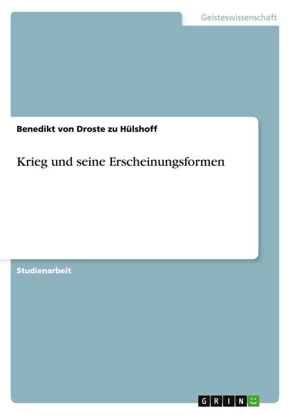 Produktbild: Krieg und seine Erscheinungsformen