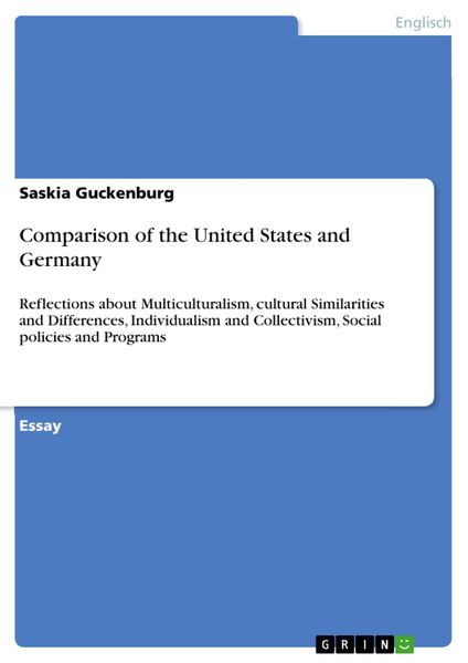 Produktbild: Comparison of the United States and Germany