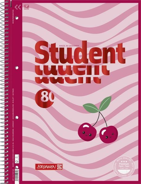Produktbild: Brunnen Collegeblock A4 Lin.27 90g Fruity Love