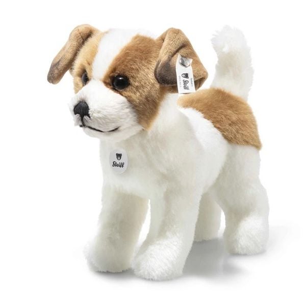 Produktbild: Steiff 076060 - Hund Terrie, stehend, wei&szlig;/hellbraun, Pl&uuml;sch, 17 cm