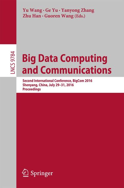 Produktbild: Big Data Computing and Communications