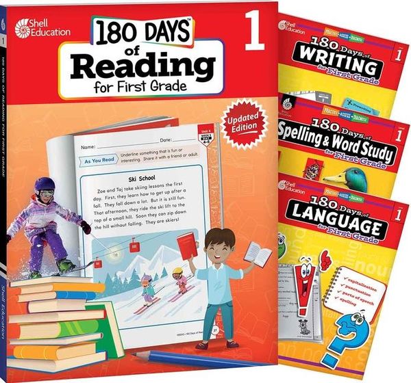 Produktbild: 180 Days(tm) Reading 2nd Ed, Writing, Spelling, & Language Grade 1: 4-Book Set