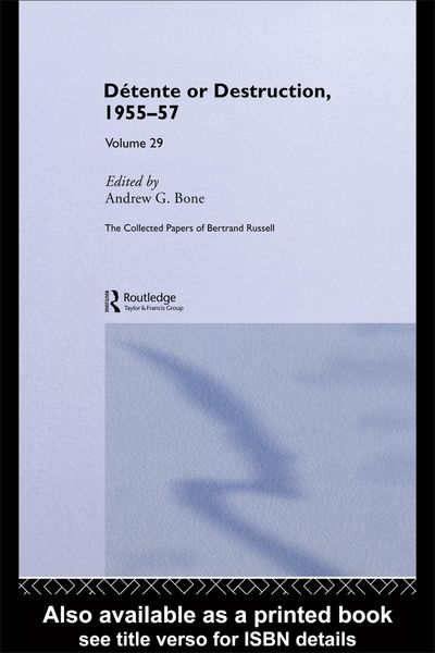 Produktbild: The Collected Papers of Bertrand Russell Volume 29