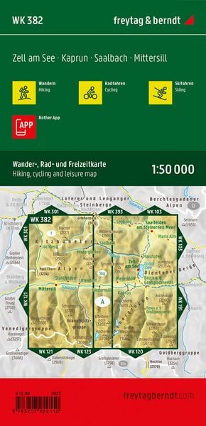 Produktbild: Freytag & berndt Wanderkarte WK 382 Zell am See - Kaprun, Saalbach - Mittersill 1:50.000