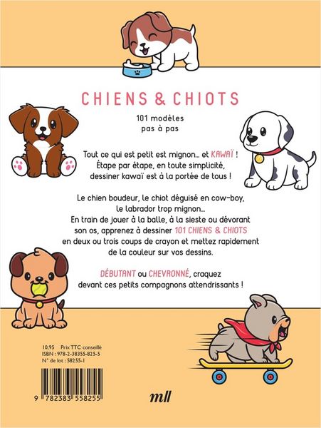 Produktbild: Dessiner kawa&iuml; : chiens & chiots : 101 mod&egrave;les pas &agrave; pas