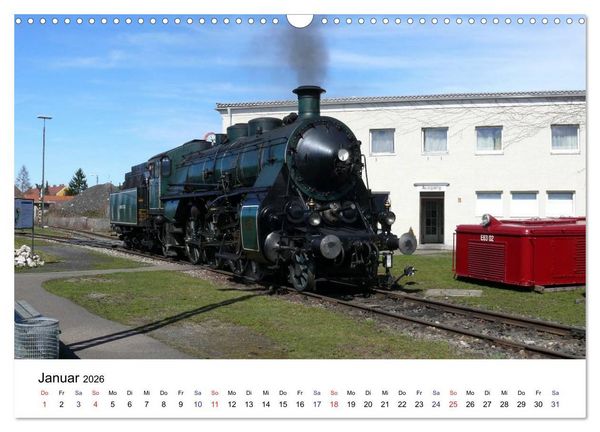 Produktbild: Feuer Wasser Kohle - Dampflokomotiven der Deutschen Reichsbahn (Wandkalender 2026 DIN A3 quer), CALVENDO Monatskalender