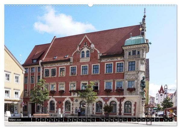 Produktbild: Das Allg&auml;u - Seine malerischen Altst&auml;dte (Wandkalender 2026 DIN A2 quer), CALVENDO Monatskalender