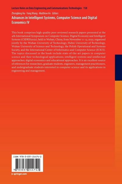 Produktbild: Advances in Intelligent Systems, Computer Science and Digital Economics IV