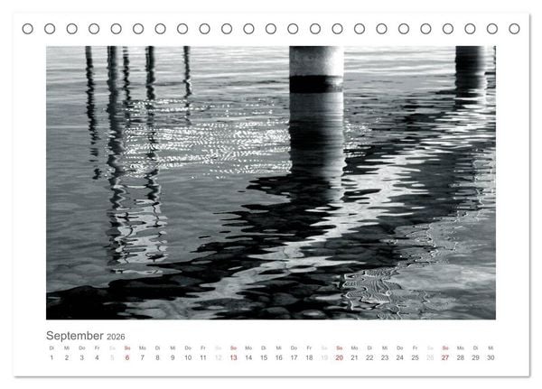 Produktbild: einfach schwarz-wei&szlig; (Tischkalender 2026 DIN A5 quer), CALVENDO Monatskalender