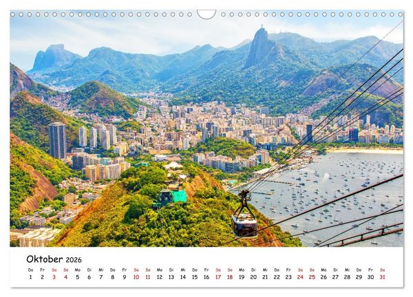 Produktbild: Rio de Janeiro - K&uuml;stenmetropole (Wandkalender 2026 DIN A3 quer), CALVENDO Monatskalender