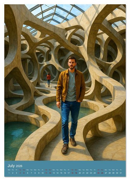 Produktbild: Paths like Escher (Wall Calendar 2026 DIN A2 portrait), CALVENDO 12 Month Wall Calendar