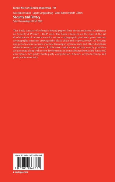 Produktbild: Security and Privacy
