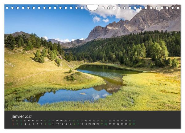 Produktbild: Lacs de montagne. Miroir des cimes (Calendrier mural 2027 DIN A4 vertical), CALVENDO calendrier mensuel