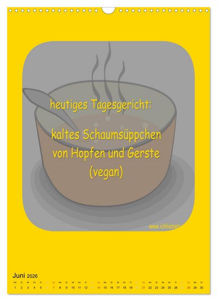 Produktbild: Ich liebe Bier (Wandkalender 2026 DIN A3 hoch), CALVENDO Monatskalender