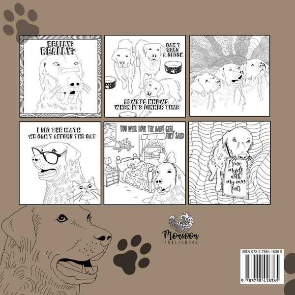 Produktbild: Golden Retriever Malbuch f&uuml;r Erwachsene