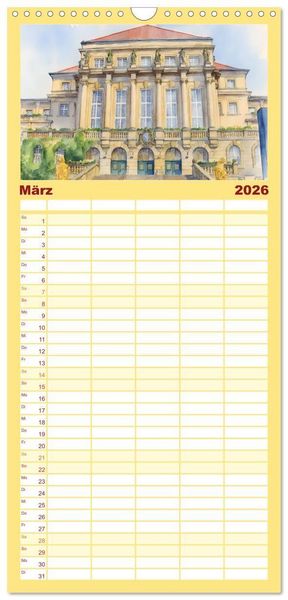 Produktbild: Familienplaner 2026 - DOCUMENTA-Stadt Kassel mit 5 Spalten (Wandkalender, 21 x 45 cm) CALVENDO