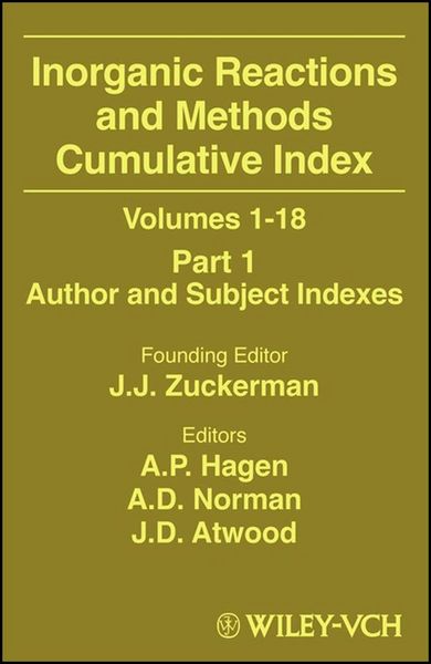 Produktbild: Inorganic Reactions and Methods, Cumulative Index, Part 1