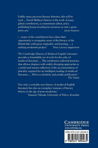 Produktbild: The Cambridge History of Medieval English Literature