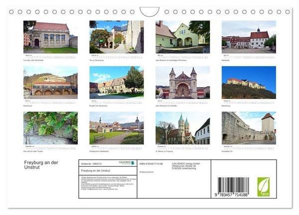 Produktbild: Freyburg an der Unstrut (Wandkalender 2026 DIN A4 quer), CALVENDO Monatskalender