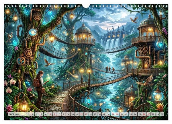 Produktbild: Steampunkwelten - Das Herz der Zeit (Wandkalender 2027 DIN A3 quer), CALVENDO Monatskalender