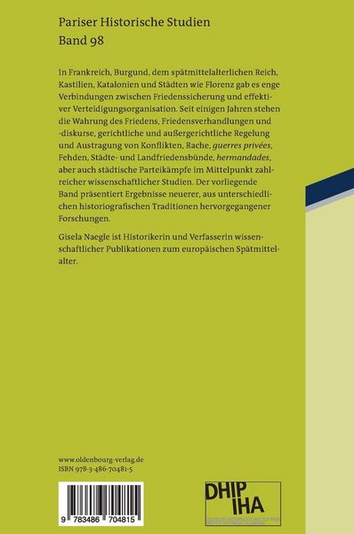 Produktbild: Frieden schaffen und sich verteidigen im Sp&auml;tmittelalter