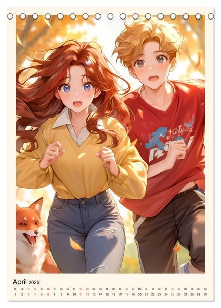 Produktbild: Manga - ein cooles Jahr (Tischkalender 2026 DIN A5 hoch), CALVENDO Monatskalender