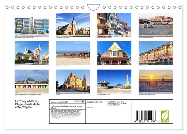 Produktbild: Le Touquet-Paris-Plage - Perle de la c&ocirc;te d'Opale (Calendrier mural 2026 DIN A4 vertical), CALVENDO calendrier mensuel