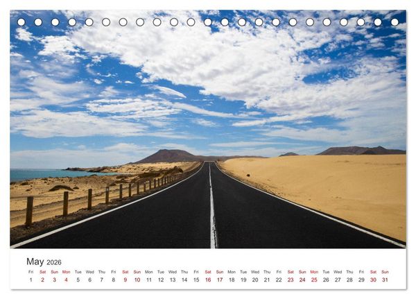 Produktbild: Fuerteventrua The volcanic island (Desk Calendar 2026 DIN A5 landscape), CALVENDO 12 Month DeskCalendar