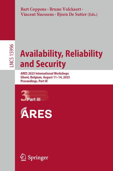 Produktbild: Availability, Reliability and Security