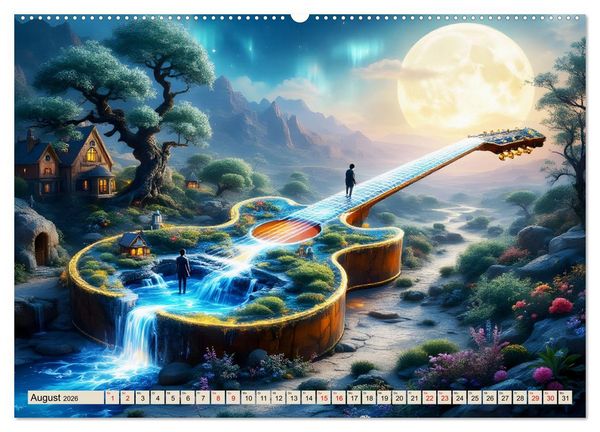Produktbild: Gitarrenhorizonte (Wandkalender 2026 DIN A2 quer), CALVENDO Monatskalender