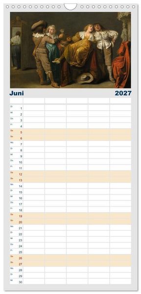 Produktbild: Familienplaner 2027 - Party Time - Das Fest in der Kunst mit 5 Spalten (Wandkalender, 21 x 45 cm) CALVENDO