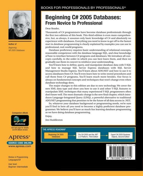 Produktbild: Beginning C# 2005 Databases