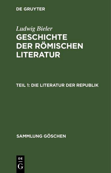 Produktbild: Die Literatur der Republik