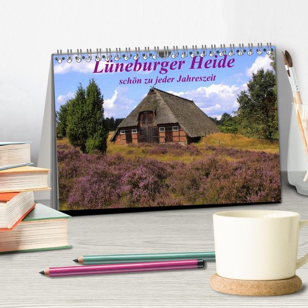 Produktbild: L&uuml;neburger Heide - sch&ouml;n zu jeder Jahreszeit (Tischkalender 2026 DIN A5 quer), CALVENDO Monatskalender