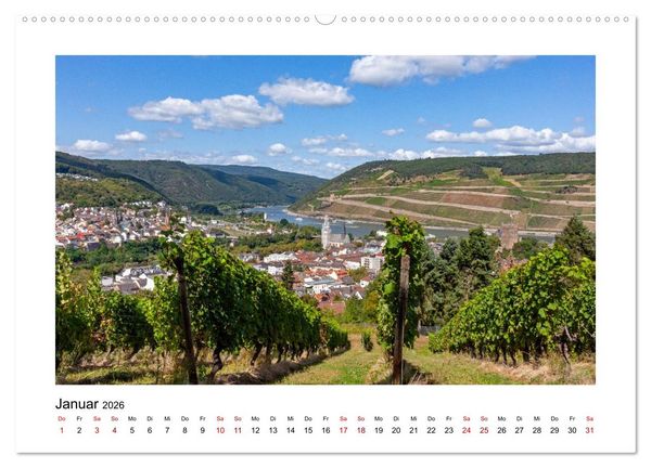 Produktbild: Am sch&ouml;nen Mittelrhein (hochwertiger Premium Wandkalender 2026 DIN A2 quer), Kunstdruck in Hochglanz